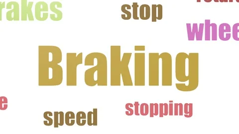 Braking Word Cloud Animated On White Background Video stock 103095251