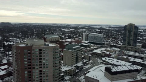 Brampton Down Town Drone Shot 動画素材 232179765