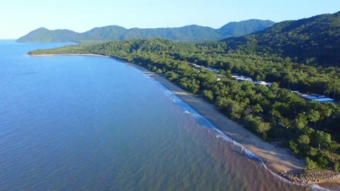 Bramston Beach High wide de-elevation Stock Footage 155526630