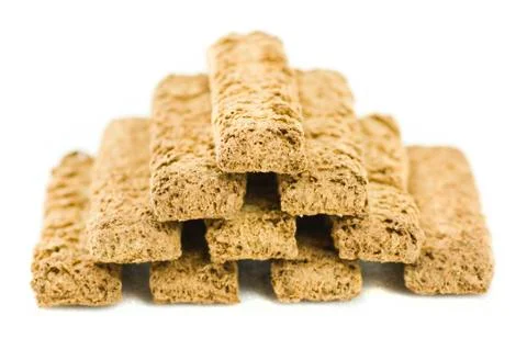 Bran biscuits - pyramid -4 Stock Photos