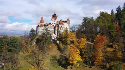 Bran Castle in Autumn Stock Footage 165759711