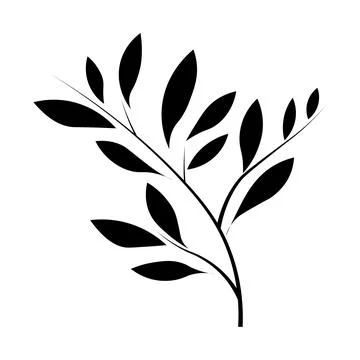 Branch black icon on white background Stock-Illustration