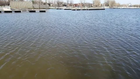 Branch falling in St. Lawrence river 動画素材 85133756