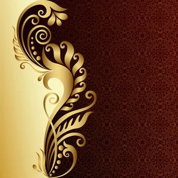 Branch with flowers paper cut vector vintage illustration. Engraved decorative Ilustração Stock