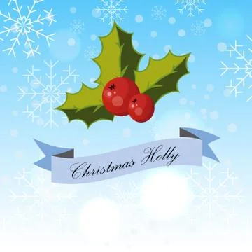 Branch of holly Stock Illustration