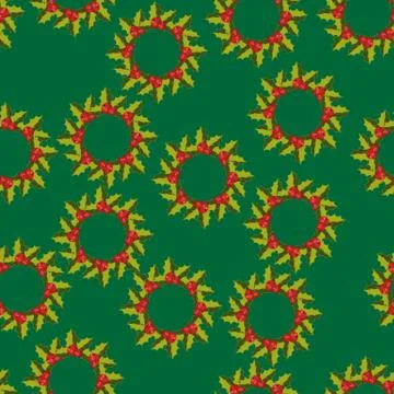 Branch of holly Illustrazione stock