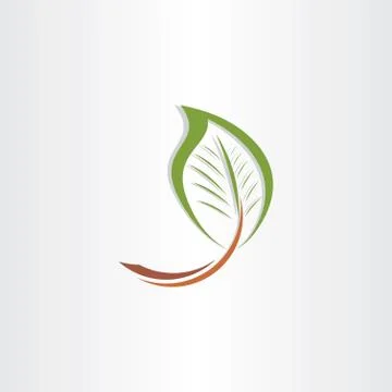 Branch leaf vector eco symbol Stock-Illustration