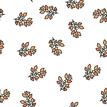Branch leaf vector seamless pattern Stock Illustration
