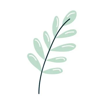 Branch with leafs Stock Illustration
