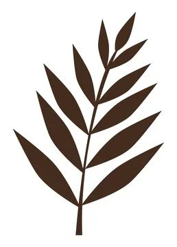 Branch with leafs Stock Illustration