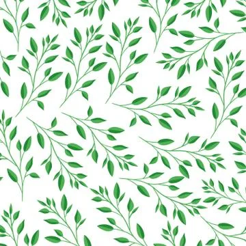 Branch with leafs pattern 스톡 일러스트
