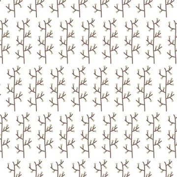 Branch with leafs pattern 스톡 일러스트