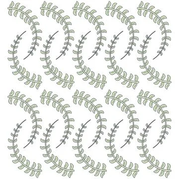 Branch with leafs plant pattern background 스톡 일러스트
