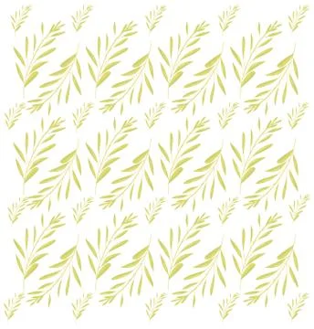 Branch with leafs plant pattern イラスト素材