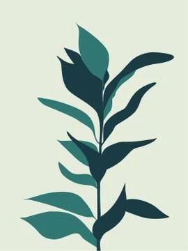 Branch with leaves Stock Illustration