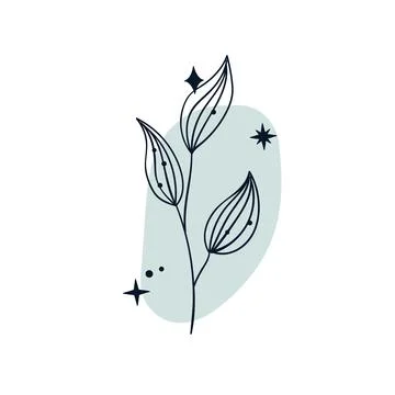 A branch with leaves Stock Illustration