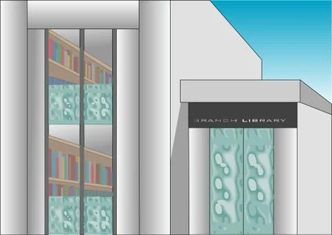 Branch library Stock Illustration