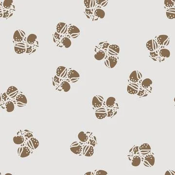 Branch mandarin orange glyph vector seamless pattern Stock Illustration