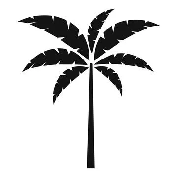 Branch palm tree icon simple vector. Summer leaf Stock Illustration