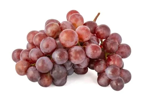 Branch of ripe juicy red grapes Stock Photos