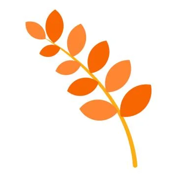 Branch of tree autumn icon, flat style 스톡 일러스트