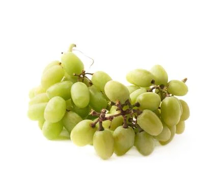 Branch of the white grape isolated Stock Photos