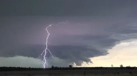 Branched Lightning Moree 15 Stock Footage 50062363