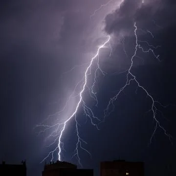 Branched lightning Stock Photos