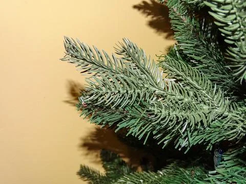Branches of an artificial Christmas tree. Details Фото