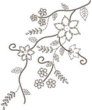 Branches design decorative romantic vector Stock Illustration