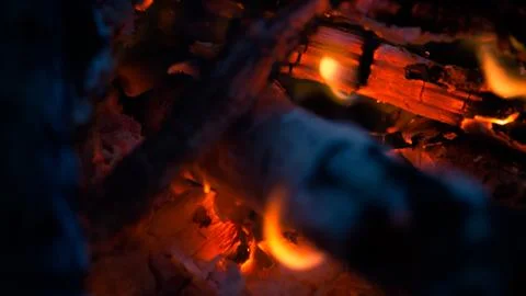 Branches on fire close-up Stock Photos