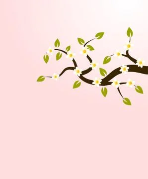 Branches with flowers Stock Illustration