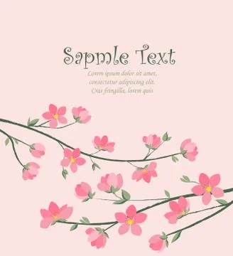 Branches with flowers Stock Illustration