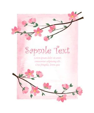 Branches with flowers Stock Illustration