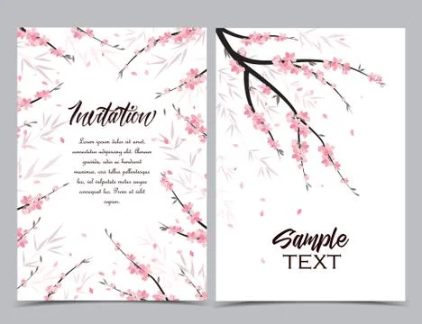 Branches with flowers Stock Illustration