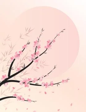 Branches with flowers Illustrazione stock