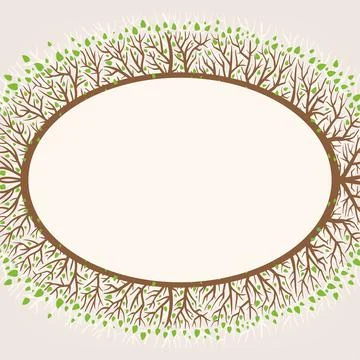 Branches frame Stock Illustration