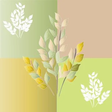 Branches with leaves Stock Illustration