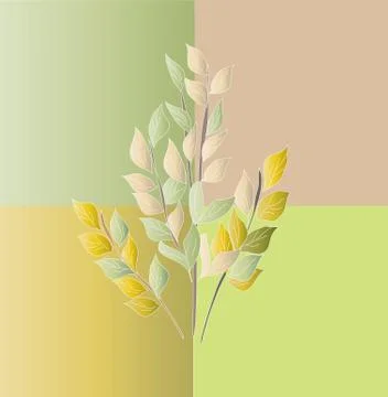 Branches with leaves Stock Illustration