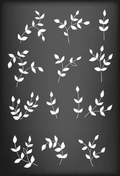 Branches with leaves. Stock Illustration
