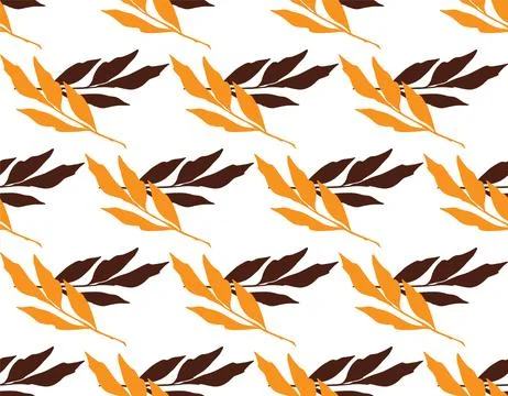 Branches with leaves seamless repeating pattern. Tree crowns, tropical exotic Stock Illustration