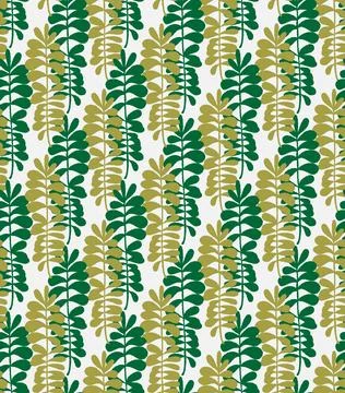 Branches with leaves seamless repeating pattern. Tree crowns, tropical exotic Stock Illustration