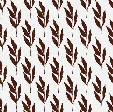 Branches with leaves seamless repeating pattern. Tree crowns, tropical exotic Stock Illustration