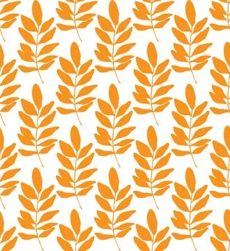 Branches with leaves seamless repeating pattern. Tree crowns, tropical exotic Illustrazione stock