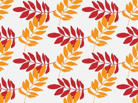 Branches with leaves seamless repeating pattern. Tree crowns, tropical exotic Stock Illustration