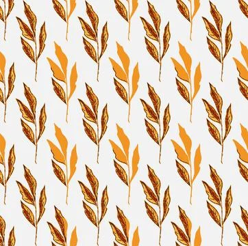 Branches with leaves seamless repeating pattern. Tree crowns, tropical exotic Stock Illustration