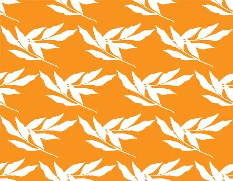 Branches with leaves seamless repeating pattern. Tree crowns, tropical exotic イラスト素材
