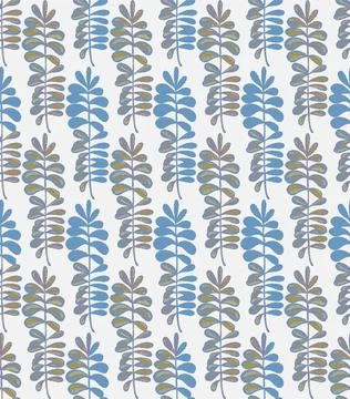 Branches with leaves seamless repeating pattern. Tree crowns, tropical exotic イラスト素材