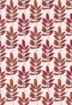Branches with leaves seamless repeating pattern. Tree crowns, tropical exotic Stock Illustration