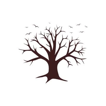 Branches Oak Tree Logo Template Illustration Design Stock Illustration